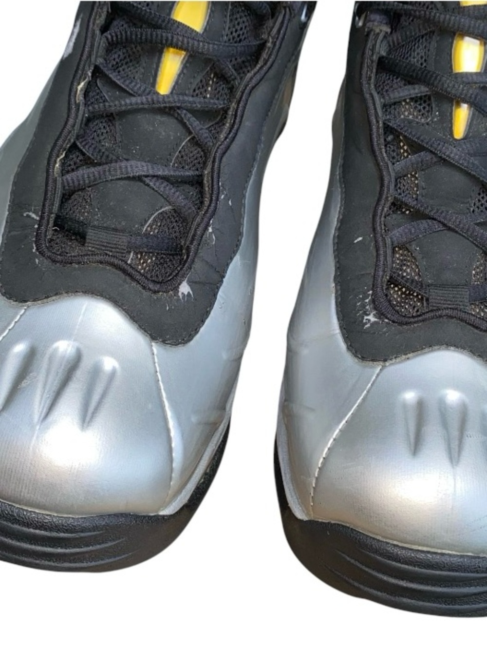 MENS Size 10 Nike Total Air Foamposite Max 2011 Metallic Silver VTG 472498-040 - Picture 4 of 13